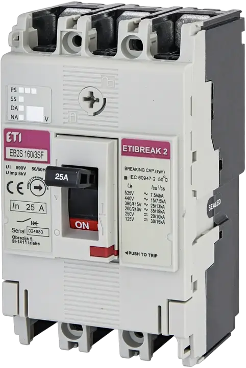 Vaizdas EB2S 160/3SF 25A 3p