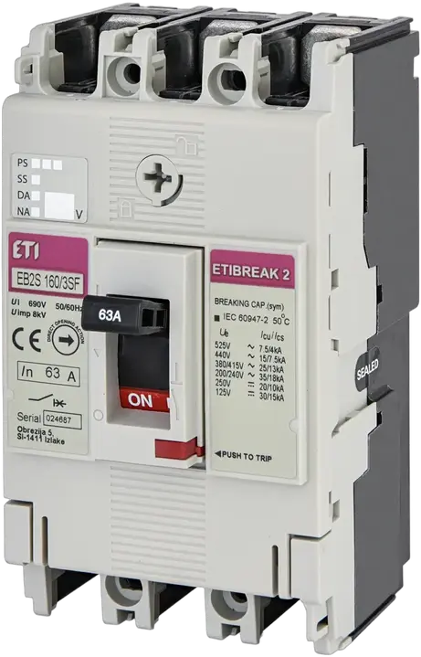 Vaizdas EB2S 160/3SF 63A 3p