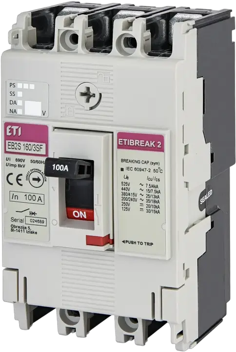 Vaizdas EB2S 160/3SF 100A 3p