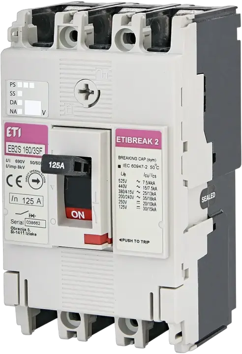 Vaizdas EB2S 160/3SF 125A 3p