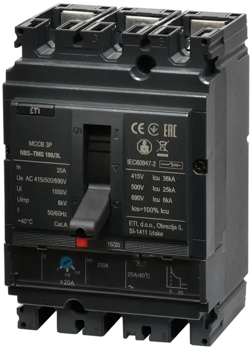 Vaizdas NBS-TMS 100/3L  20A 3P