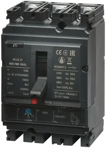 Vaizdas NBS-TMS 100/3L 100A 3P