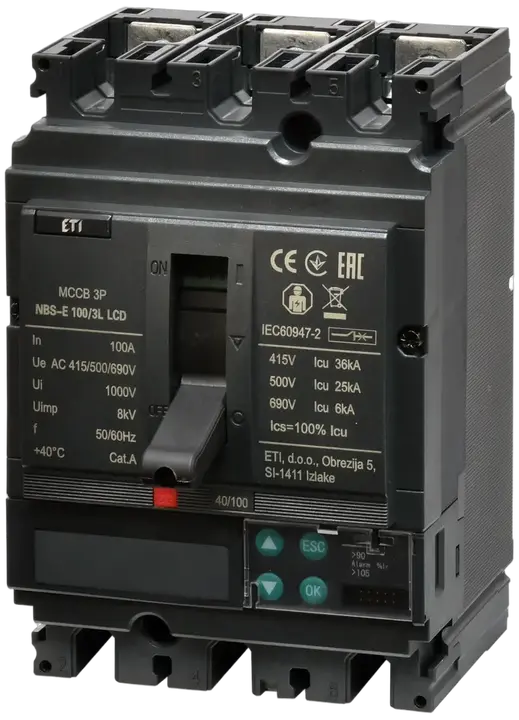 Vaizdas NBS-E 100/3L LCD 100A 3P