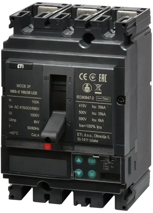 Vaizdas NBS-E 100/3S LCD 100A 3P