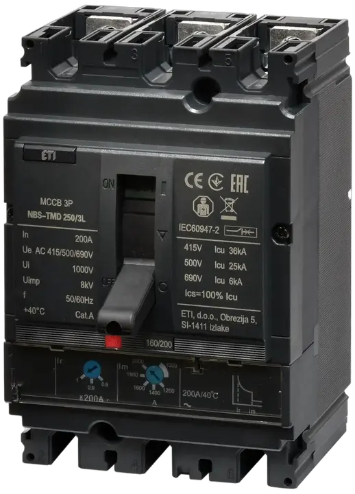 Vaizdas NBS-TMD 250/3L 200A 3P