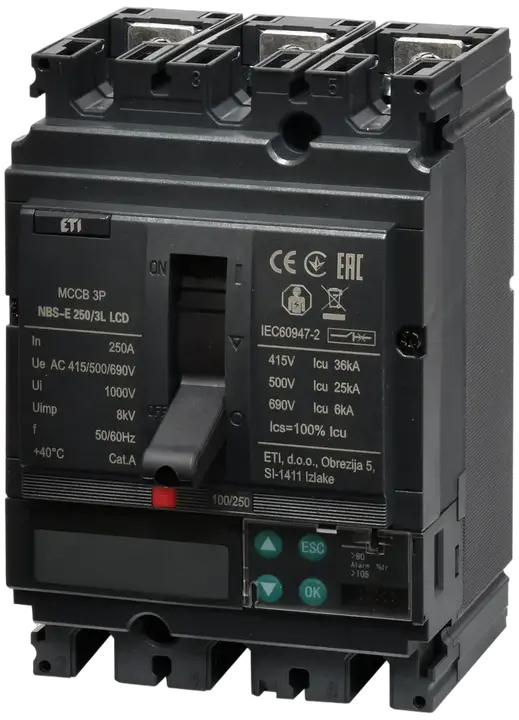 Vaizdas NBS-E 250/3L LCD 250A 3P