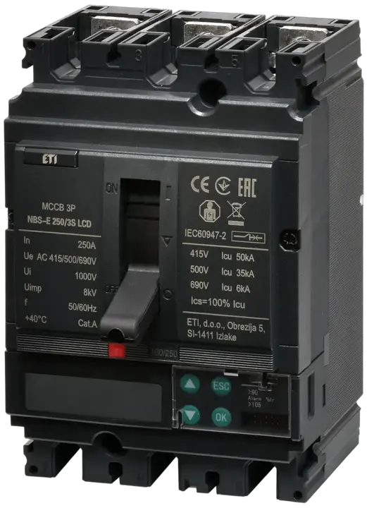 Vaizdas NBS-E 250/3S LCD 250A 3P